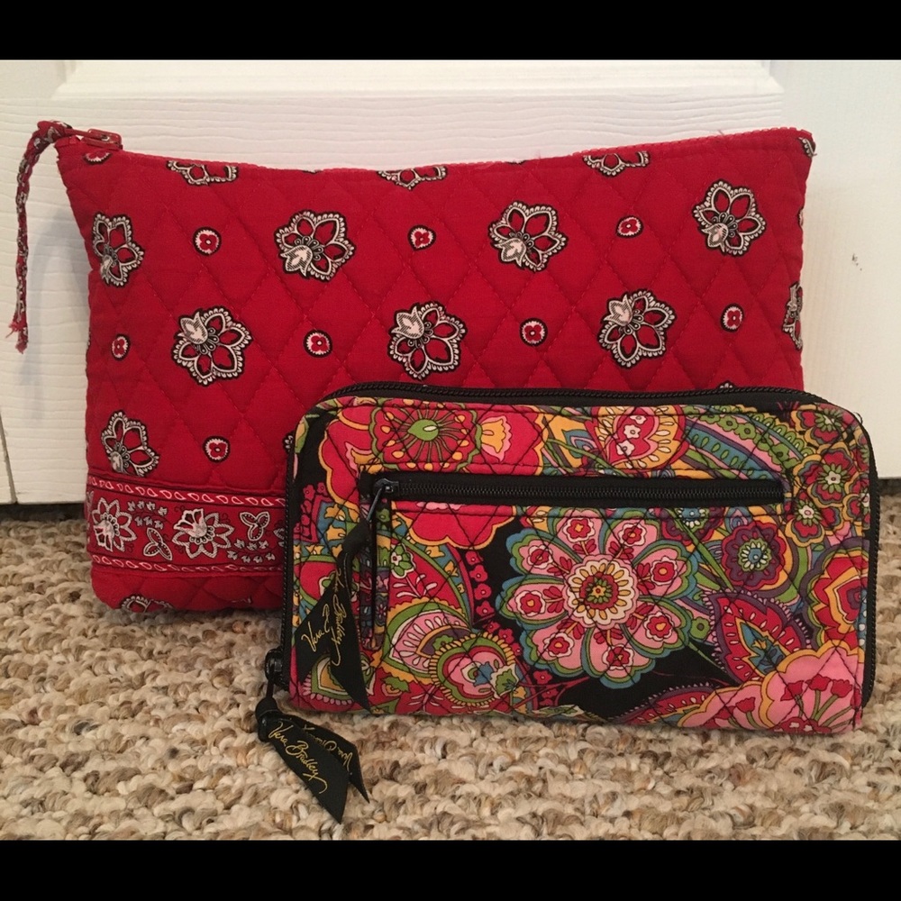 Vera Bradley quality fabric purse and make up bag